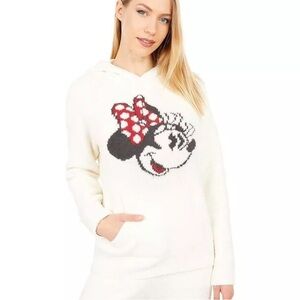 Barefoot Dreams Cream Sweater with Minnie Mouse Design